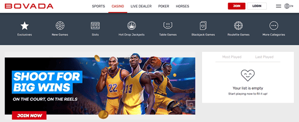 Bovada screenshot 2